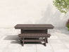 Woodgrain Classic Dining Set with Two Benches