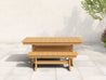 Natural Teak Classic Dining Set with Two Benches