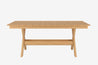 Natural Teak Classic Dining Table with Blank Background