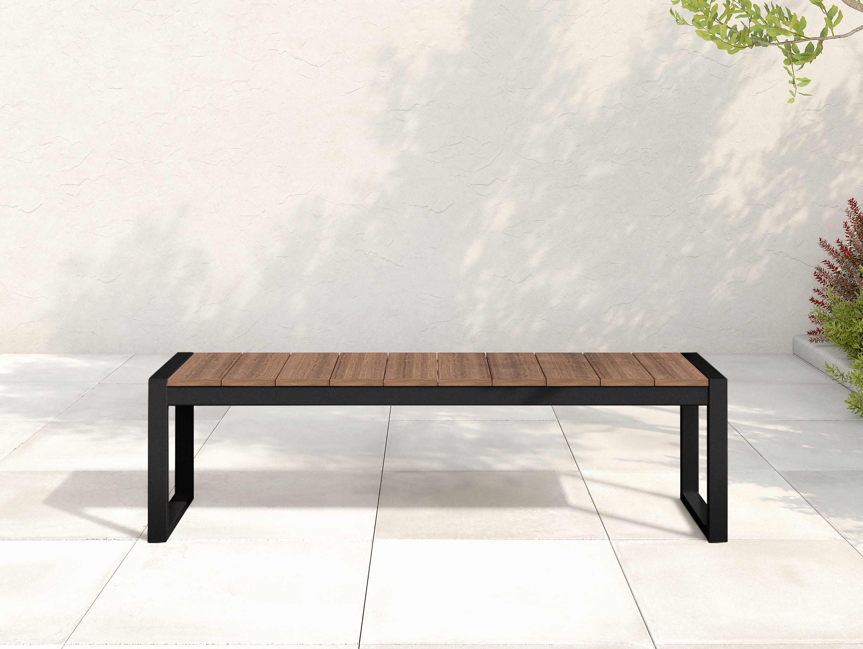 Park City Bench, Black Frame