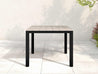 Square Park City Dining Table with black frame and paper birch