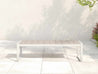 Park City Dining Bench with White Frame and Paper Birch