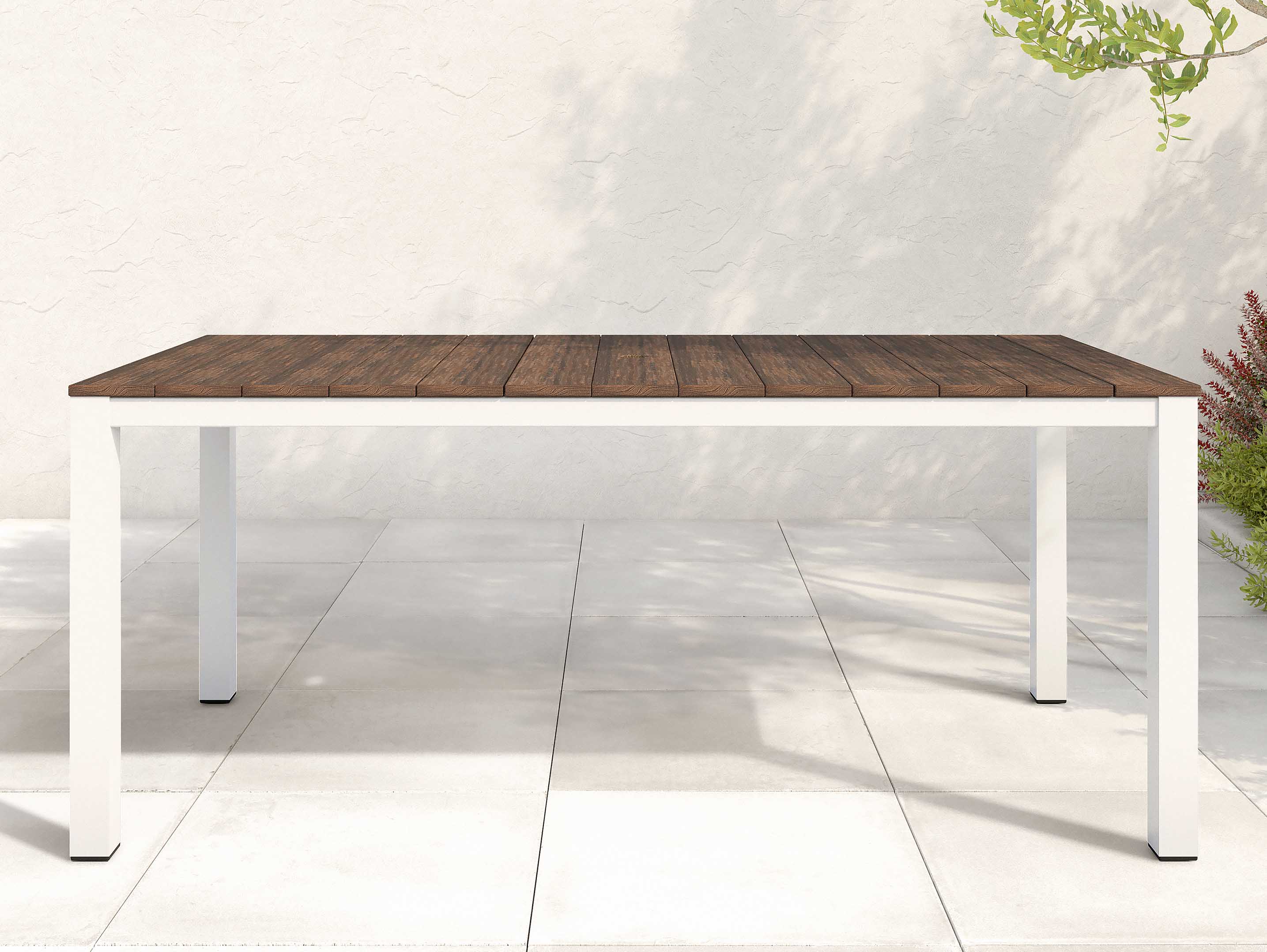 Park City Dining Table White Frame and Brazilian Walnut