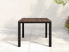 Square Park City Dining Table with black frame and brazilian walnut