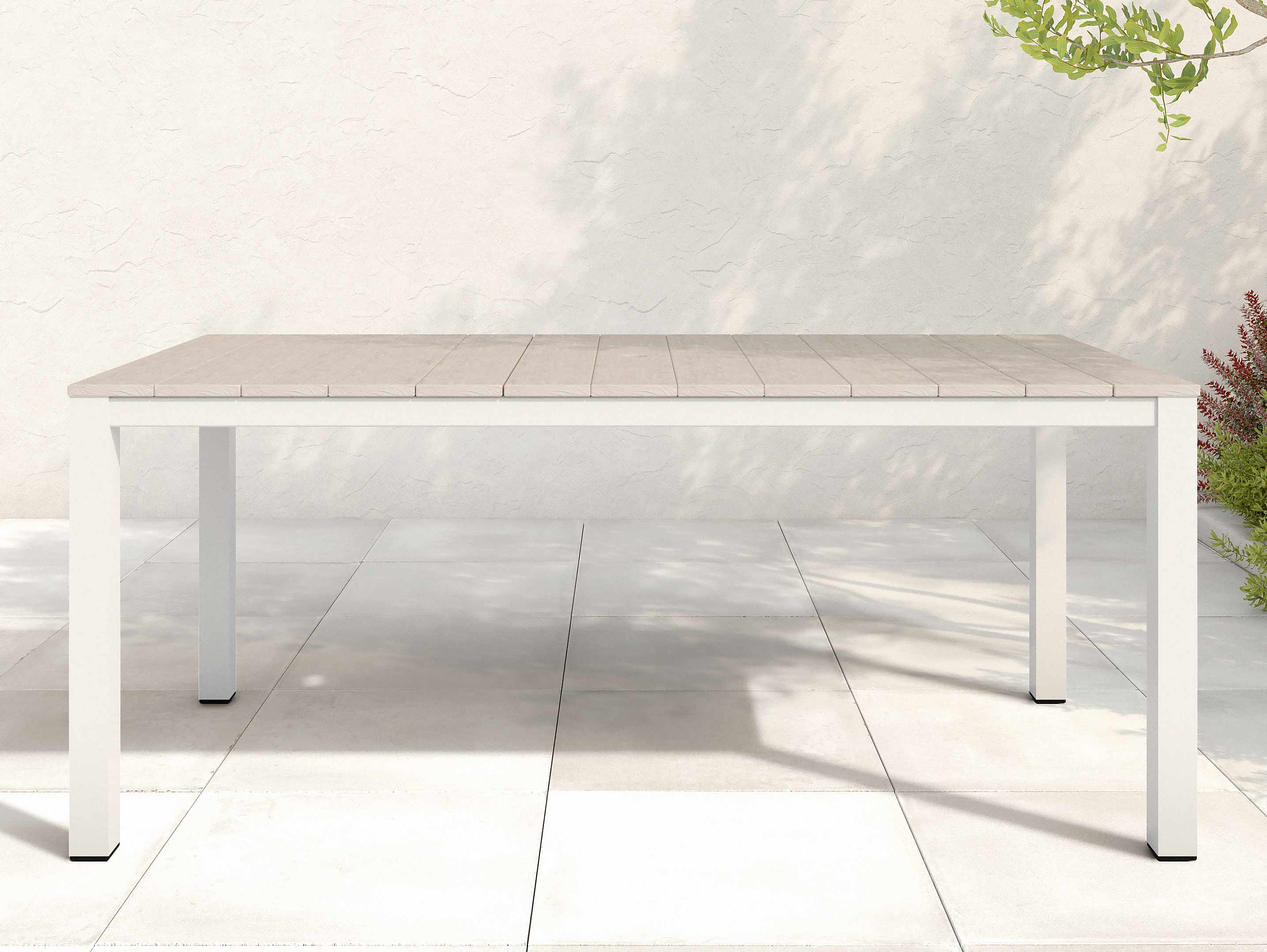 Park City Dining Table White Frame and Paper Birch