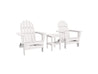 White Two Chairs and Side Table Folding Adirondack Chair Blank Background