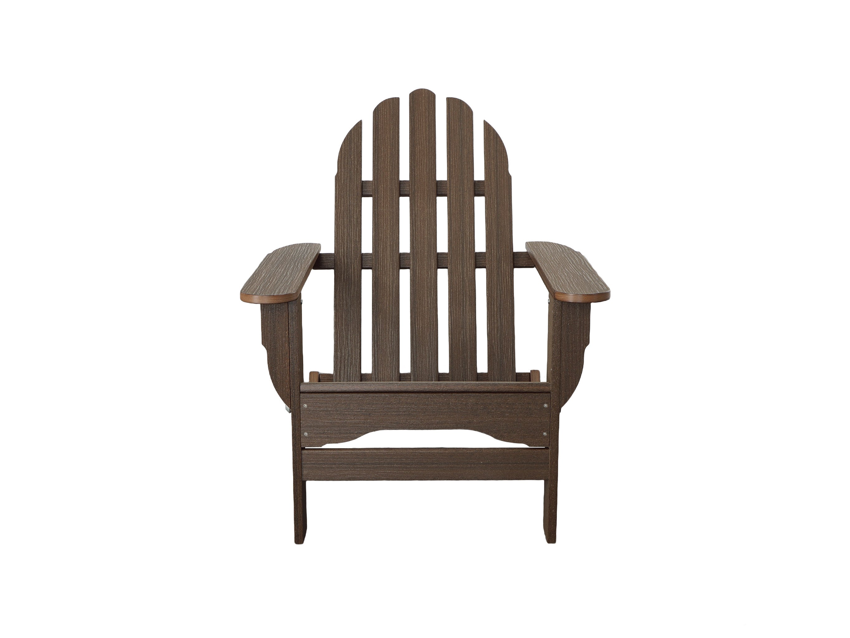 Half - Brazilian Walnut Folding Adirondack Chair Blank Background Front