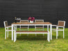 Park City Dining Set with Side Chairs and Bench White Frame