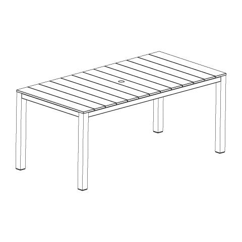 Park City Dining Table Line Art