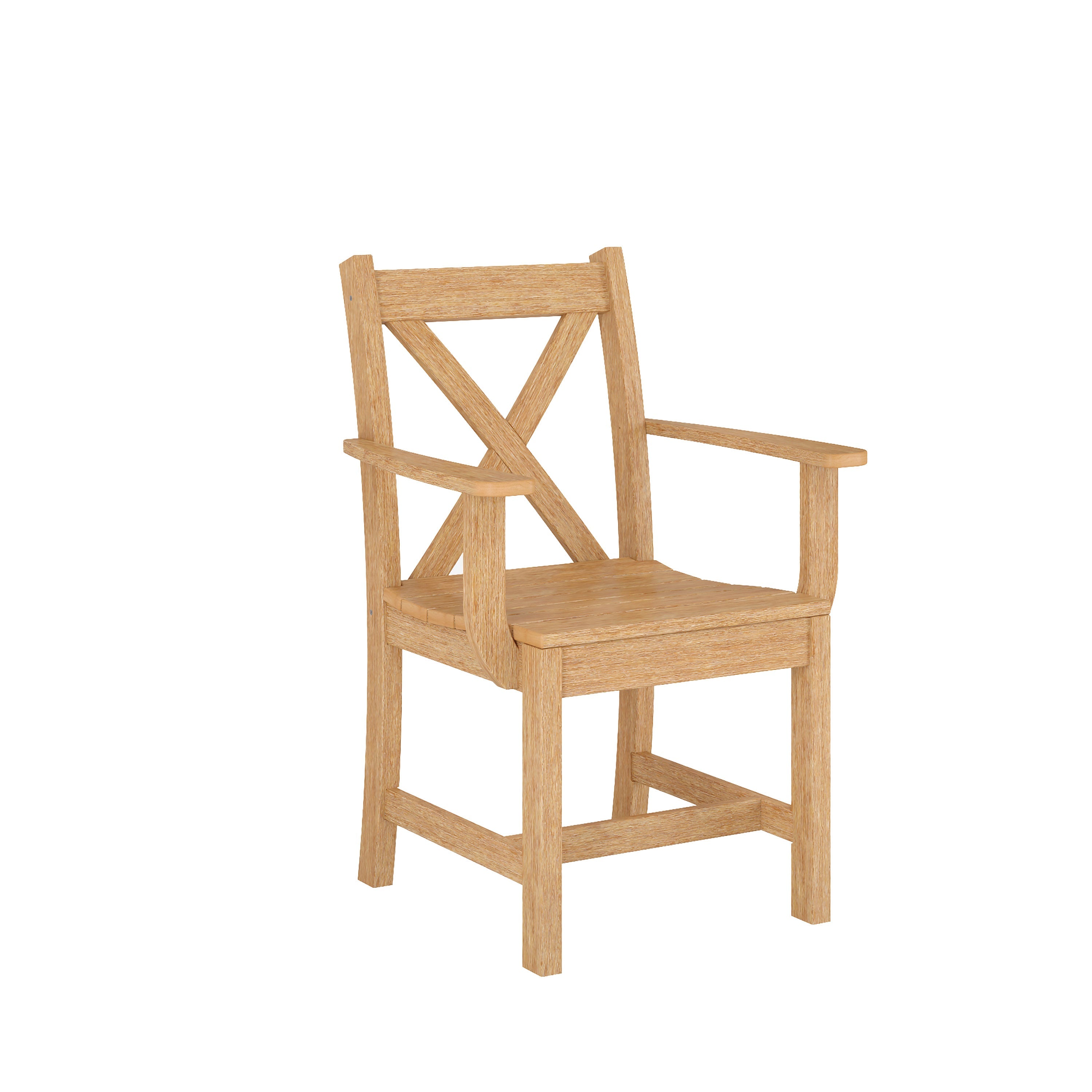 Half - Classic Dining Arm Chair Three Quarter View with Blank Background