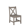 Half - Coastal Gray Classic Dining Side Chair Three Quarter View with Blank Background